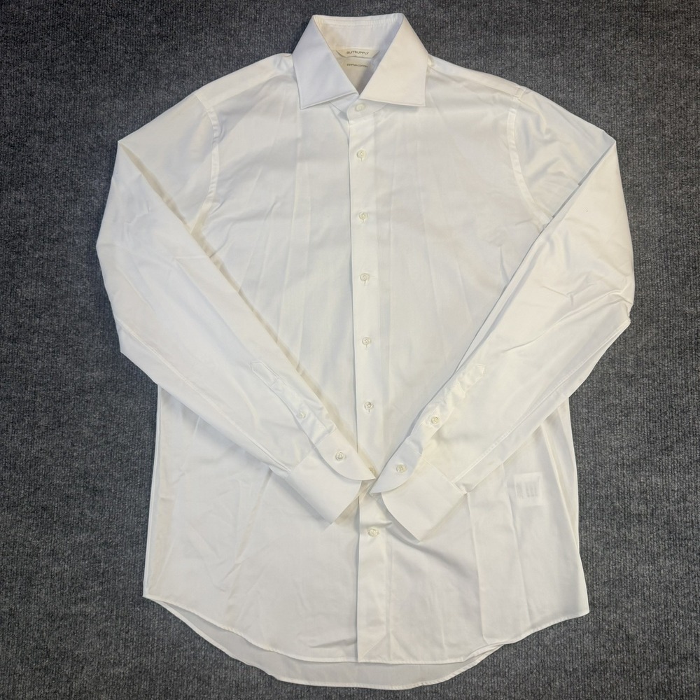 Suitsupply Dress Shirt Mens 16 41 Large White Egyptian Cotton Thomas Mason Slim